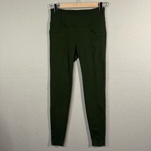 𝅺athleta Metro High Waisted Skinny Ankle Pants Olive Green Sz S